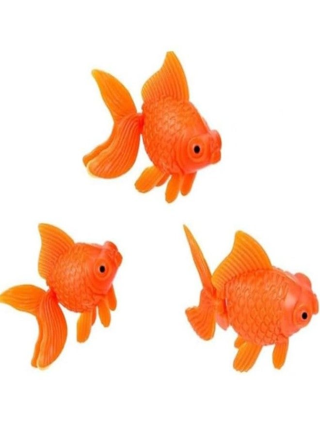 Tnyvm 3 Pcs Orange Fake Floating Fishes Plastic Fake Goldfish Artificial Aquarium Fishes Colorful Realistic Artificial Moving Fish Ornament Decorations, Aquarium Décor Thematic Ornaments - Image 1
